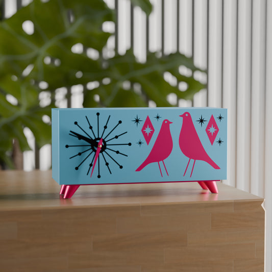 Atomic Bird Retro Mid-Century Modern Atomic Space-Age Clock