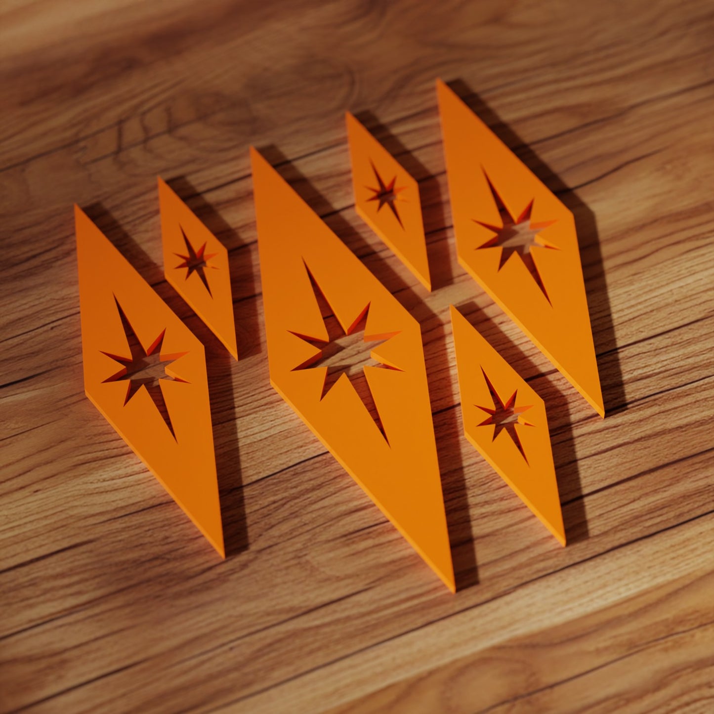 Mini Mid-Century Modern Diamonds Wall Decor Set of 6