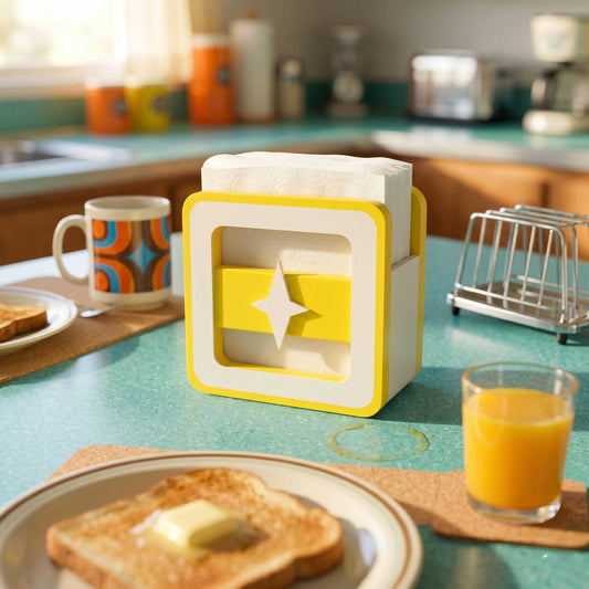 Space Age Squared Orbiter Starburst Napkin Holder