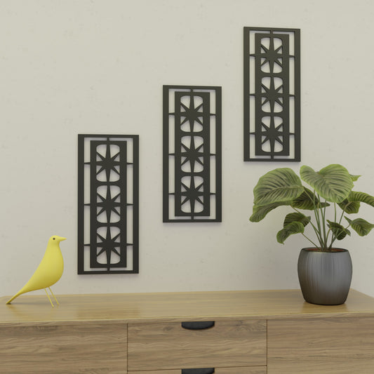 Starlight Ovals Midcentury Modern Wall Panel Set of 3