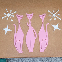 Atomic Space Cats Wall Decor Set