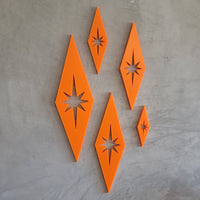 Midcentury Modern Diamond Starbursts Wall Decor