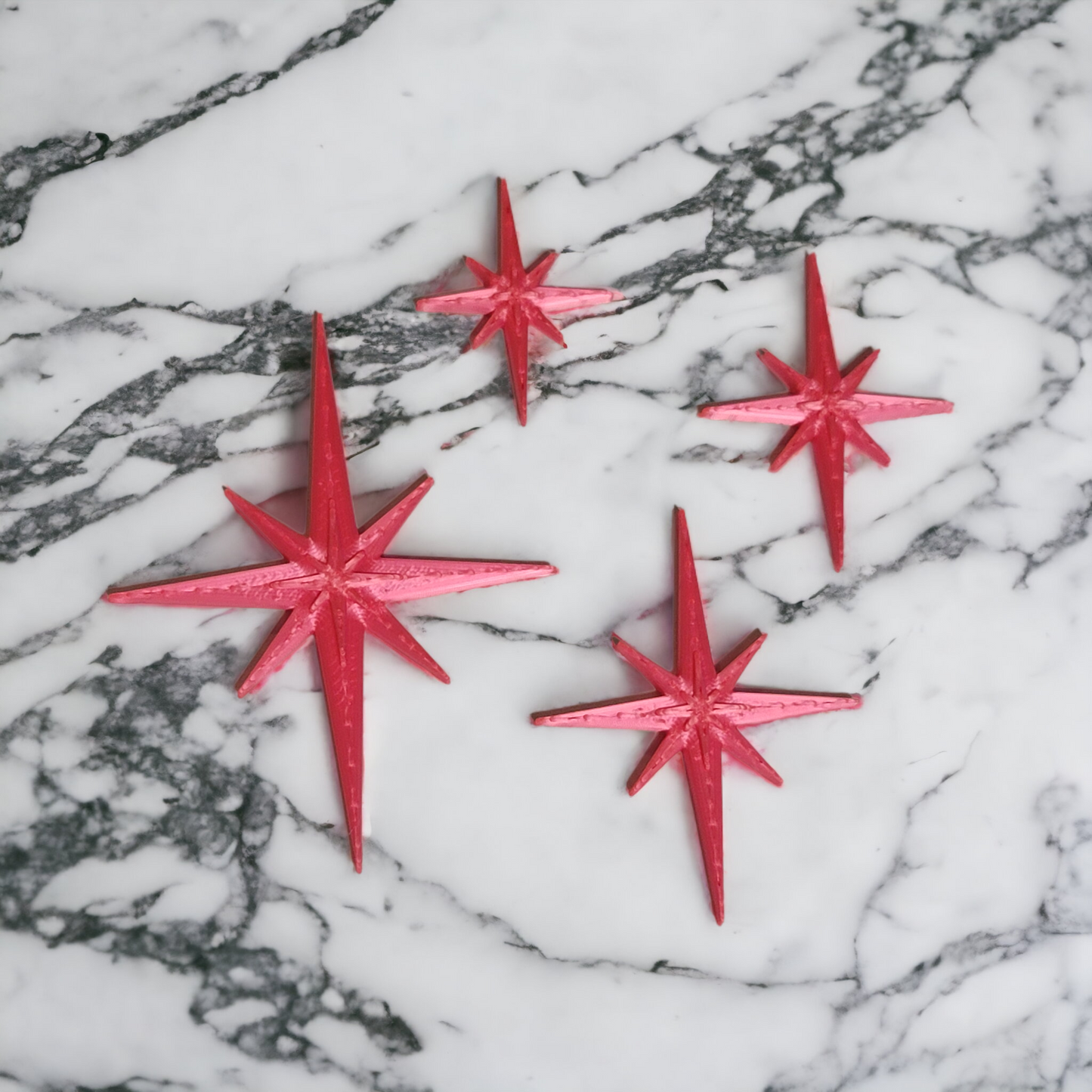 Midcentury Modern Starburst  Fridge Magnets