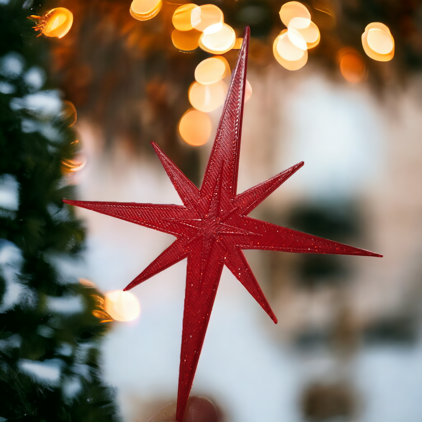 Retro Holiday Christmas Midcentury Modern Starburst  Fridge Magnets