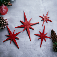 Retro Holiday Christmas Midcentury Modern Starburst  Fridge Magnets