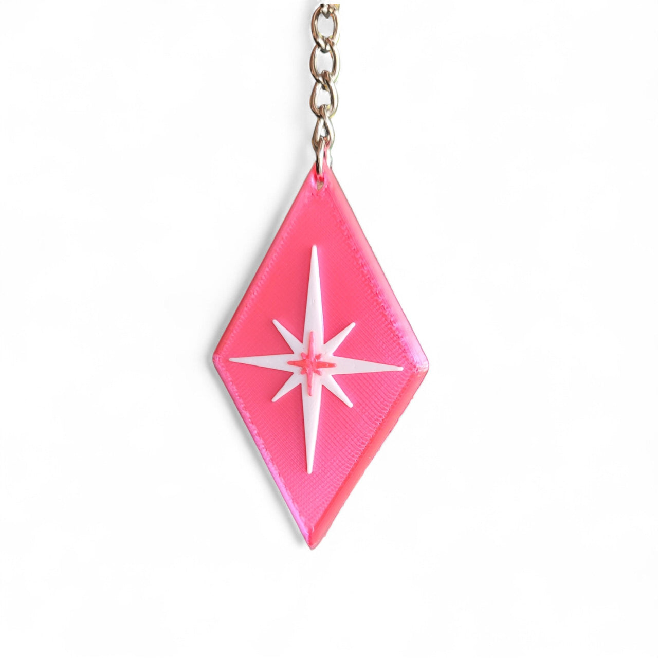 Retro Midcentury Modern Starburst Diamond Keychain