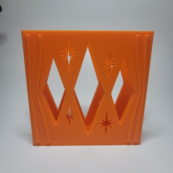 ORANGE Mid Century Modern Retro Style Triple Diamond Napkin Holder DISCOUNTED