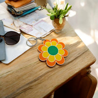 Groovy Flower Power Keychain