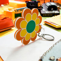 Groovy Flower Power Keychain