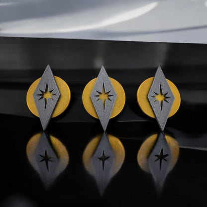 Space Age Circular Diamond Magnet Set (Set of 3)
