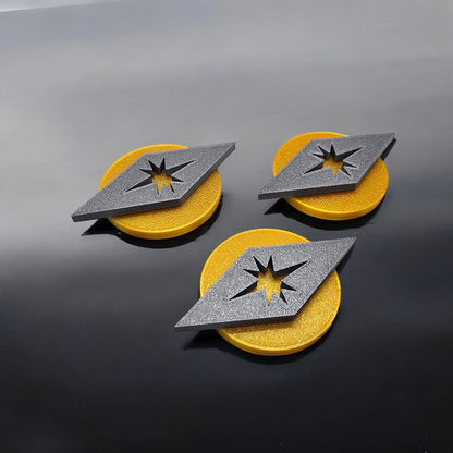 Space Age Circular Diamond Magnet Set (Set of 3)