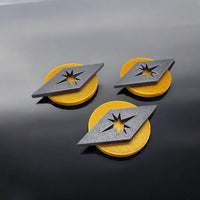 Space Age Circular Diamond Magnet Set (Set of 3)