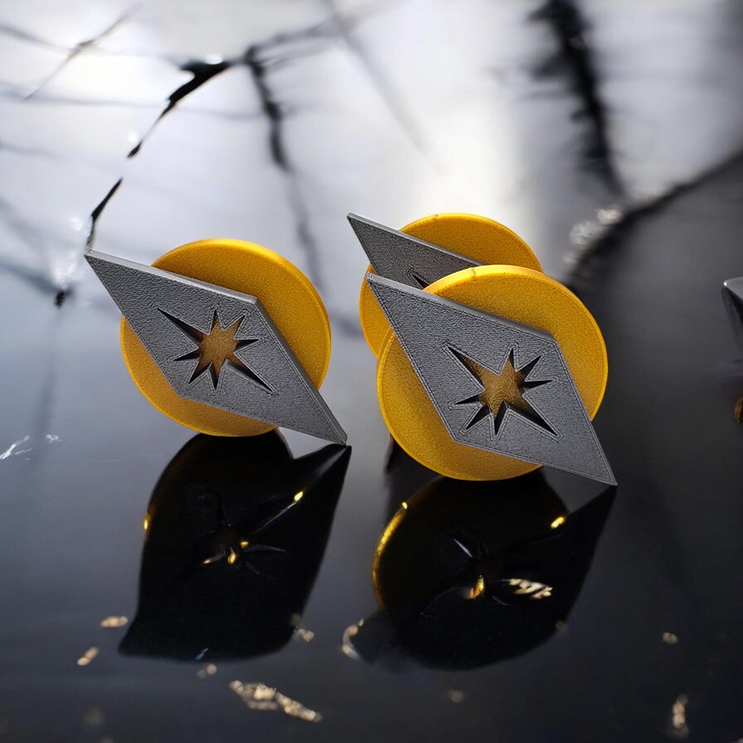 Space Age Circular Diamond Magnet Set (Set of 3)