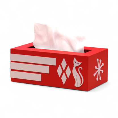 Atomic Cat Retro Rectangle Tissue Box Cover