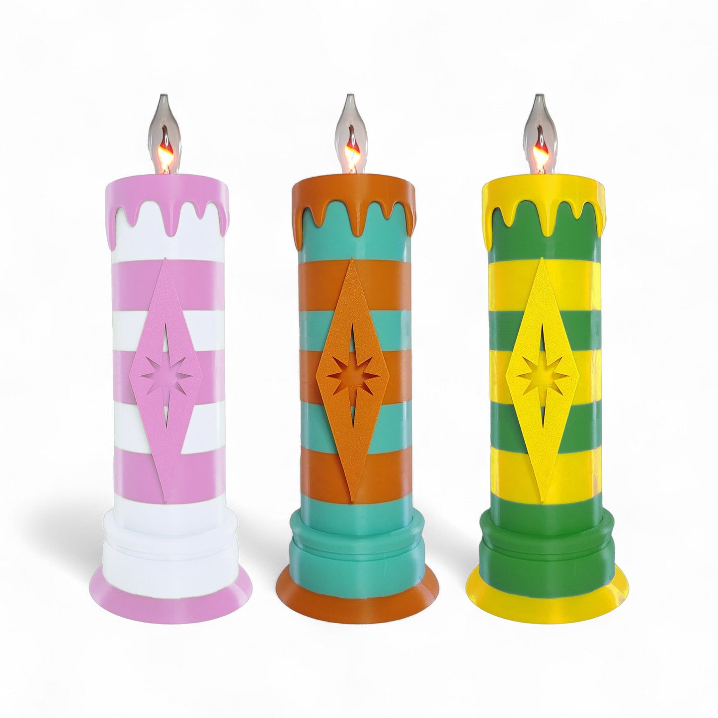 Mid Century Modern Holiday Candle Lamp