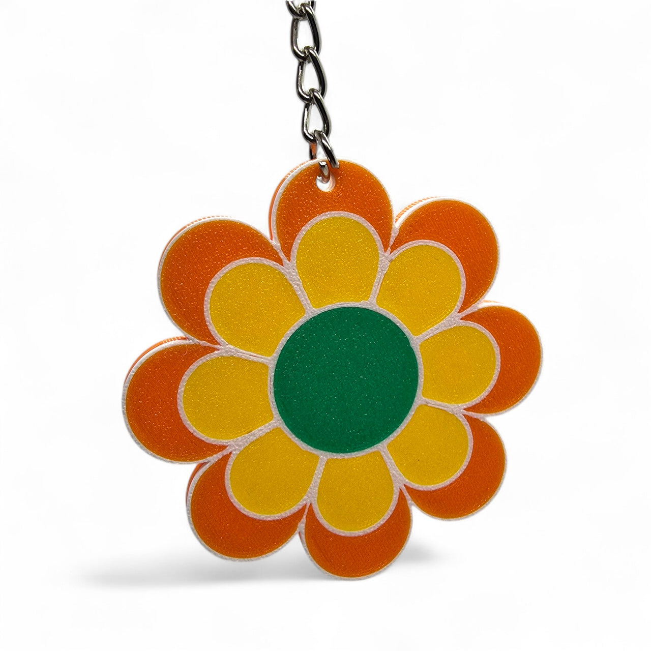Groovy Flower Power Keychain