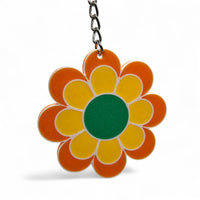 Groovy Flower Power Keychain