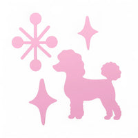 Mid Century Modern Retro Poodle Starburst Wall Decor