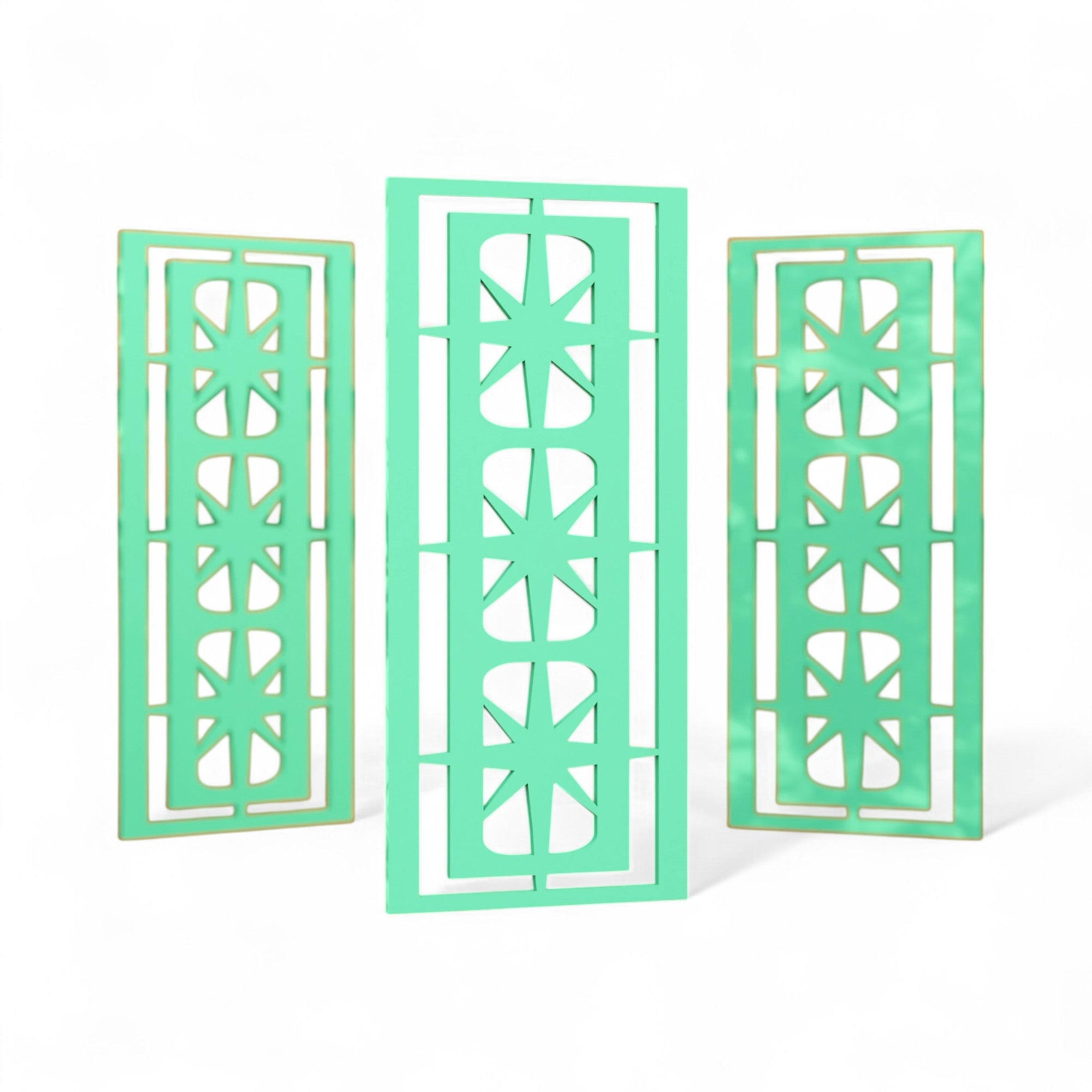Starlight Ovals Midcentury Modern Wall Panel Set of 3