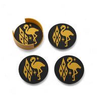 Atomic Flamingo Coaster Set