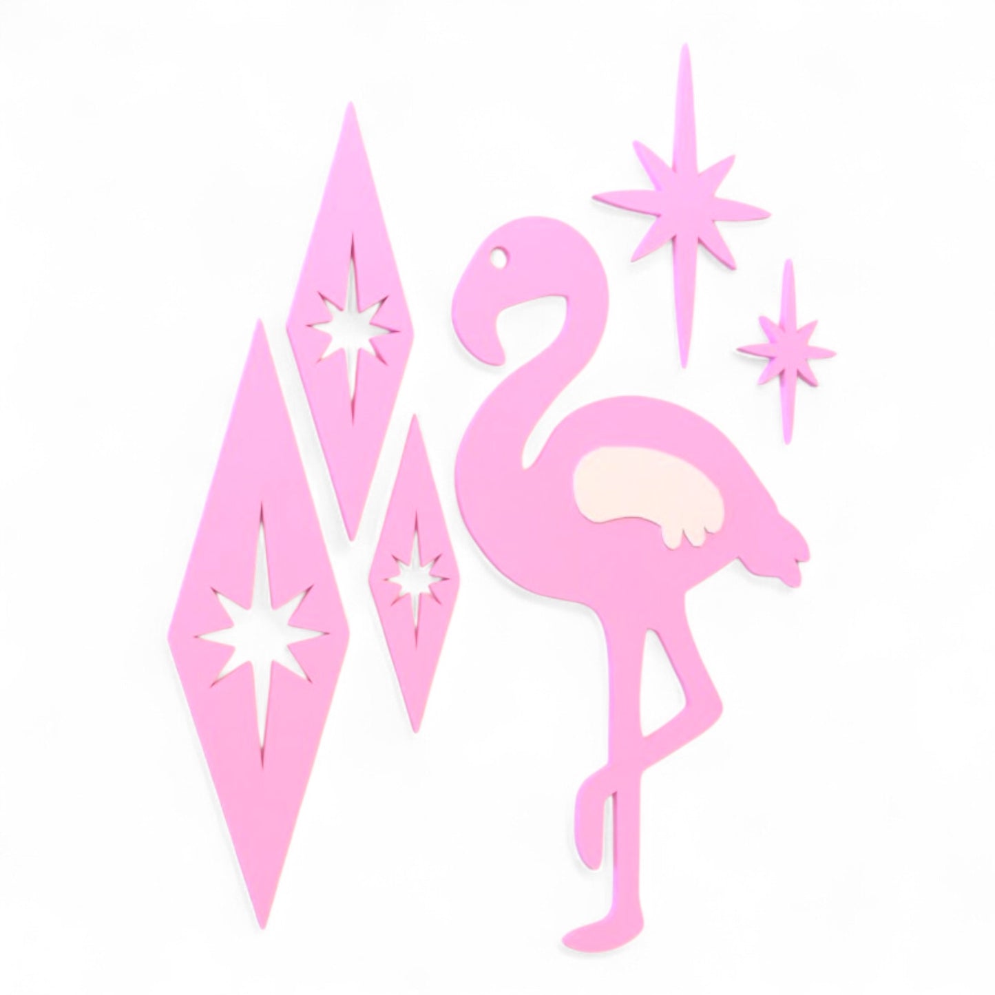 Atomic Flamingo Mid Century Modern Wall Decor