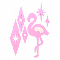 Atomic Flamingo Mid Century Modern Wall Decor