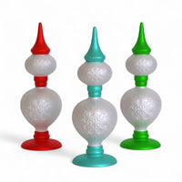 Retro Snowflake Finials Set