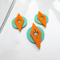 Space Age Circular Diamond Magnet Set (Set of 3)