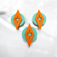 Space Age Circular Diamond Magnet Set (Set of 3)