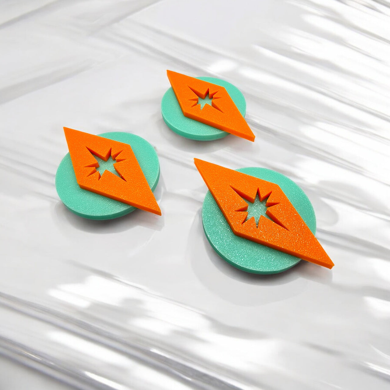 Space Age Circular Diamond Magnet Set (Set of 3)