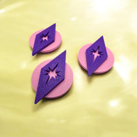 Space Age Circular Diamond Magnet Set (Set of 3)