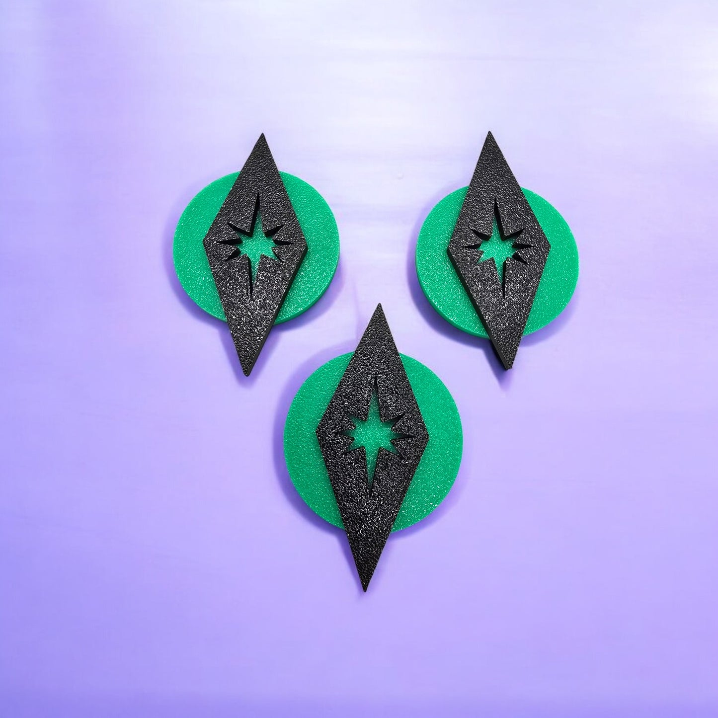 Space Age Circular Diamond Magnet Set (Set of 3)