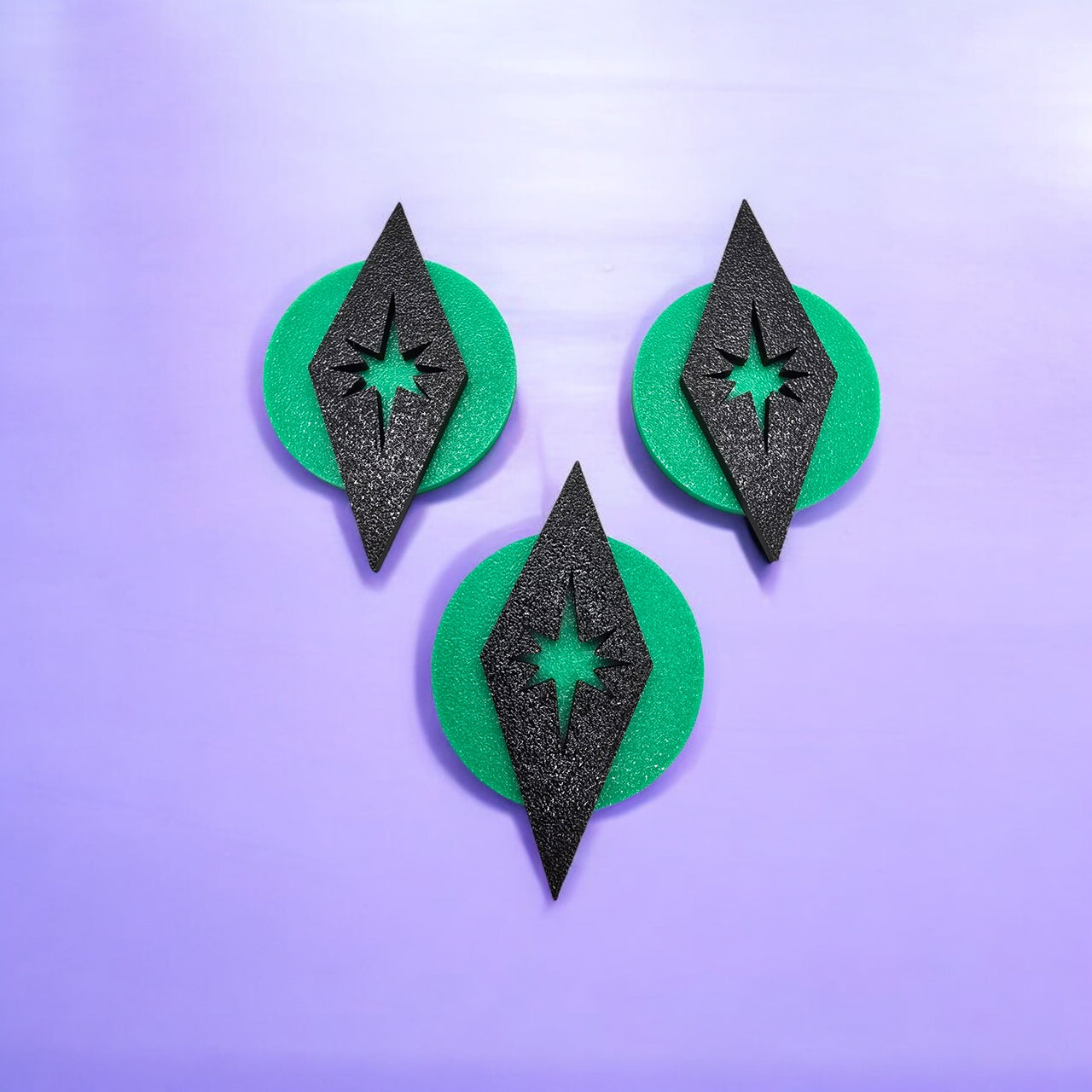 Space Age Circular Diamond Magnet Set (Set of 3)