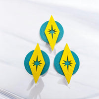 Space Age Circular Diamond Magnet Set (Set of 3)