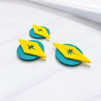 Space Age Circular Diamond Magnet Set (Set of 3)