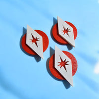 Space Age Circular Diamond Magnet Set (Set of 3)