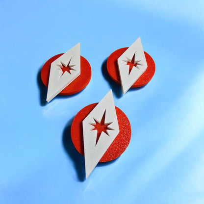 Space Age Circular Diamond Magnet Set (Set of 3)