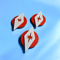 Space Age Circular Diamond Magnet Set (Set of 3)