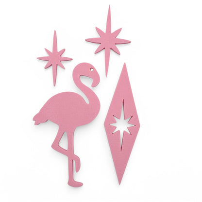 Atomic Flamingo Fridge Magnets