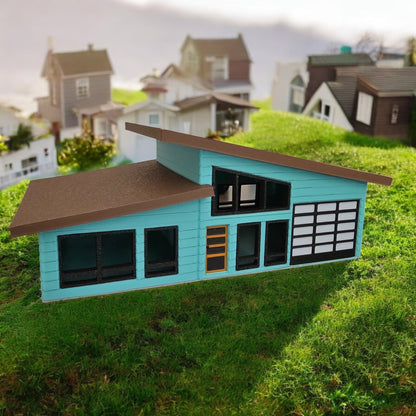 Miniature Mid Century Modern House Model The Devonshire Scale Diorama Display