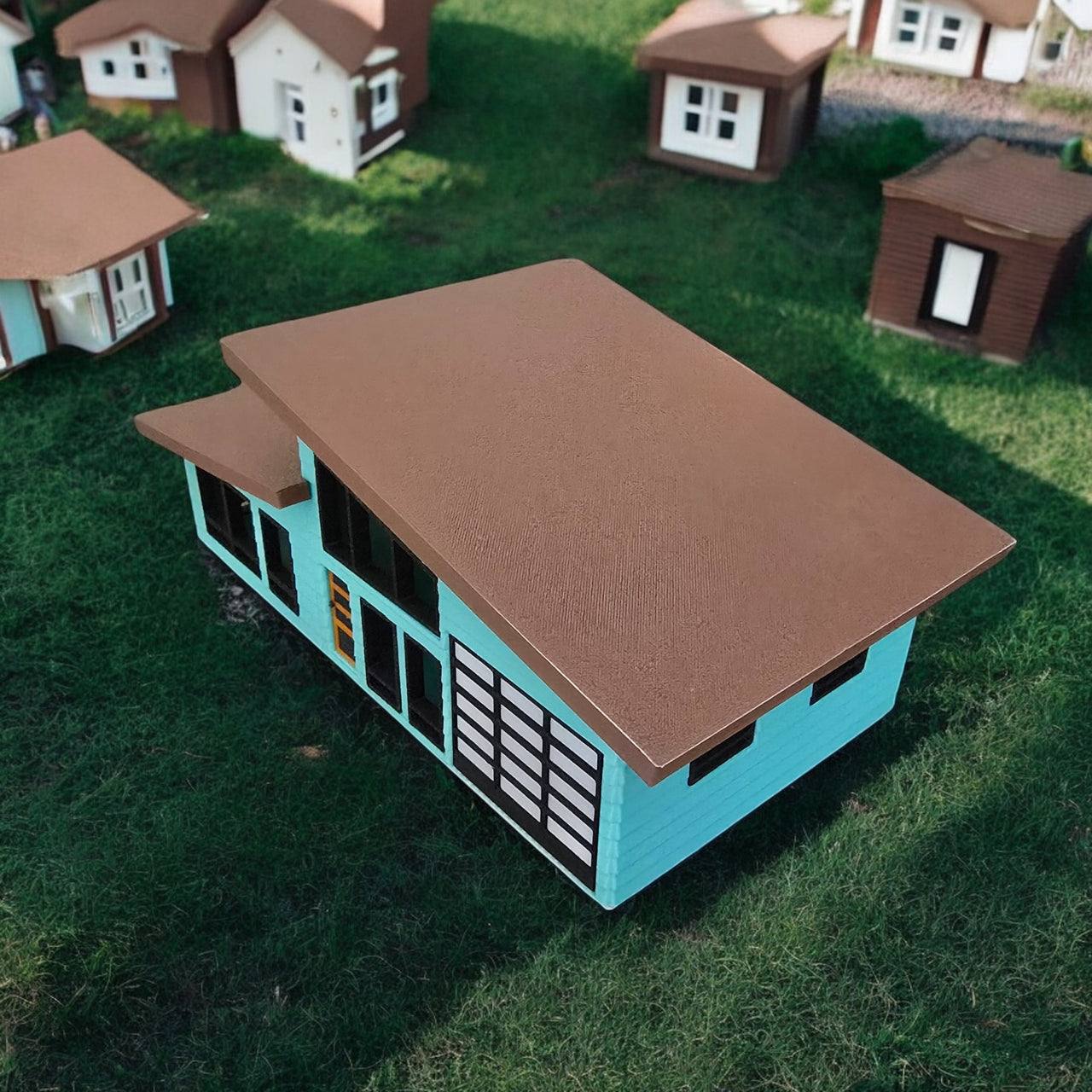 Miniature Mid Century Modern House Model The Devonshire Scale Diorama Display