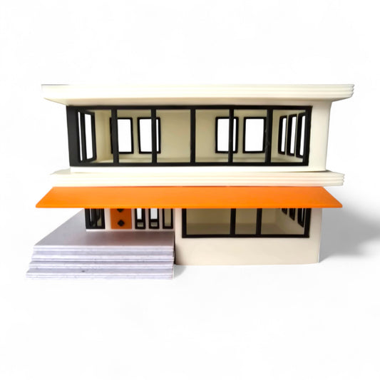 Miniature Mid Century Modern House The Palmetto Pad 1:87 Scale Palm Springs Inspired Model