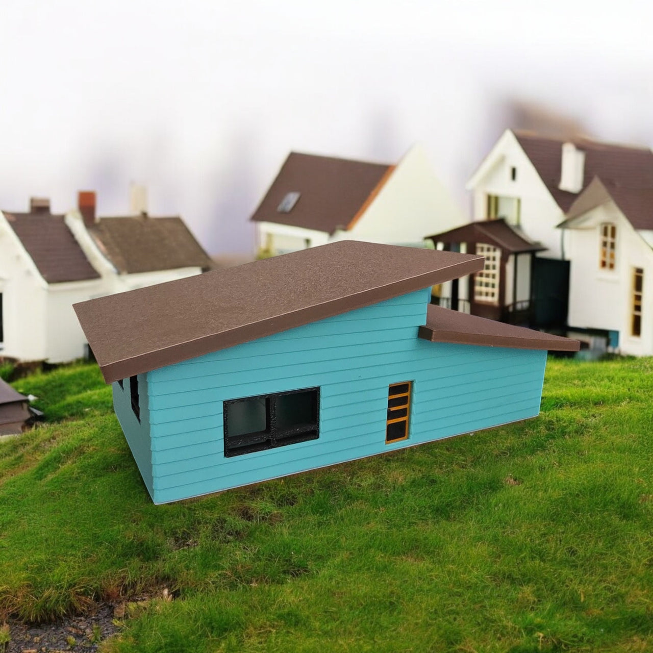 Miniature Mid Century Modern House Model The Devonshire Scale Diorama Display