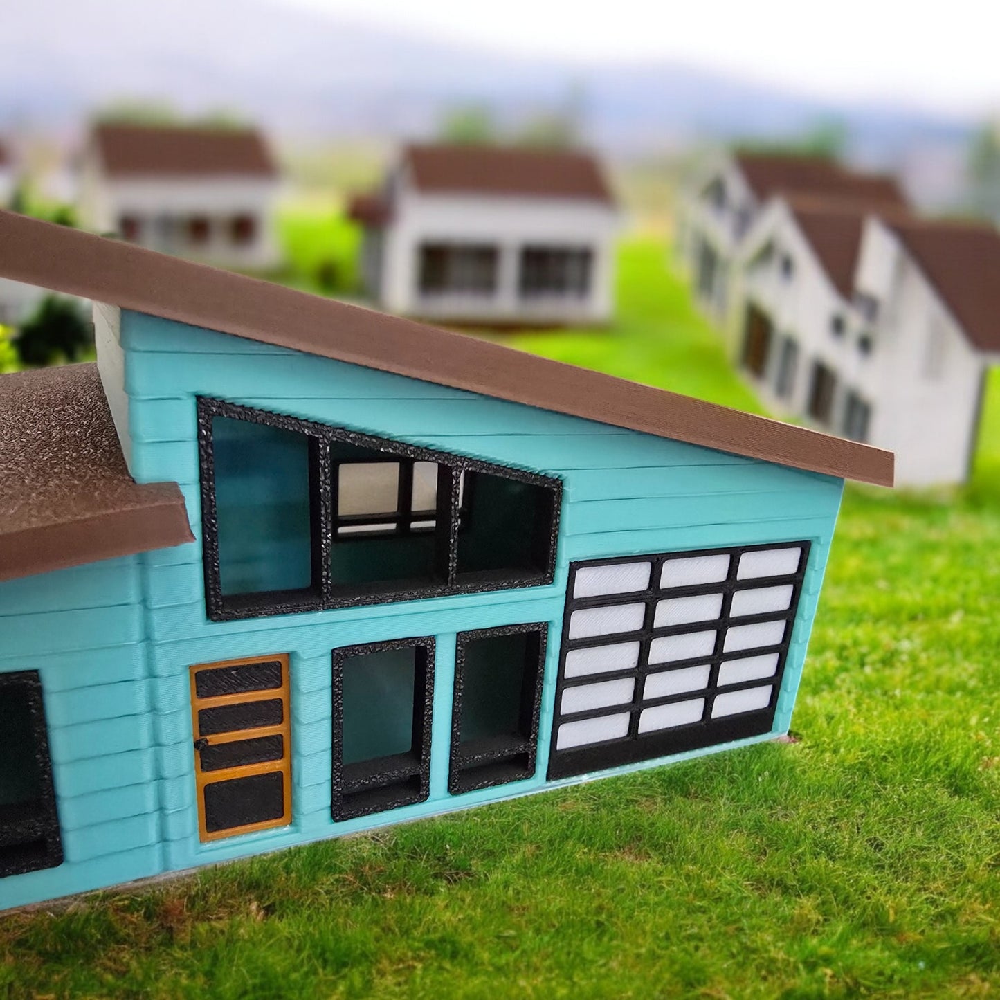 Miniature Mid Century Modern House Model The Devonshire Scale Diorama Display