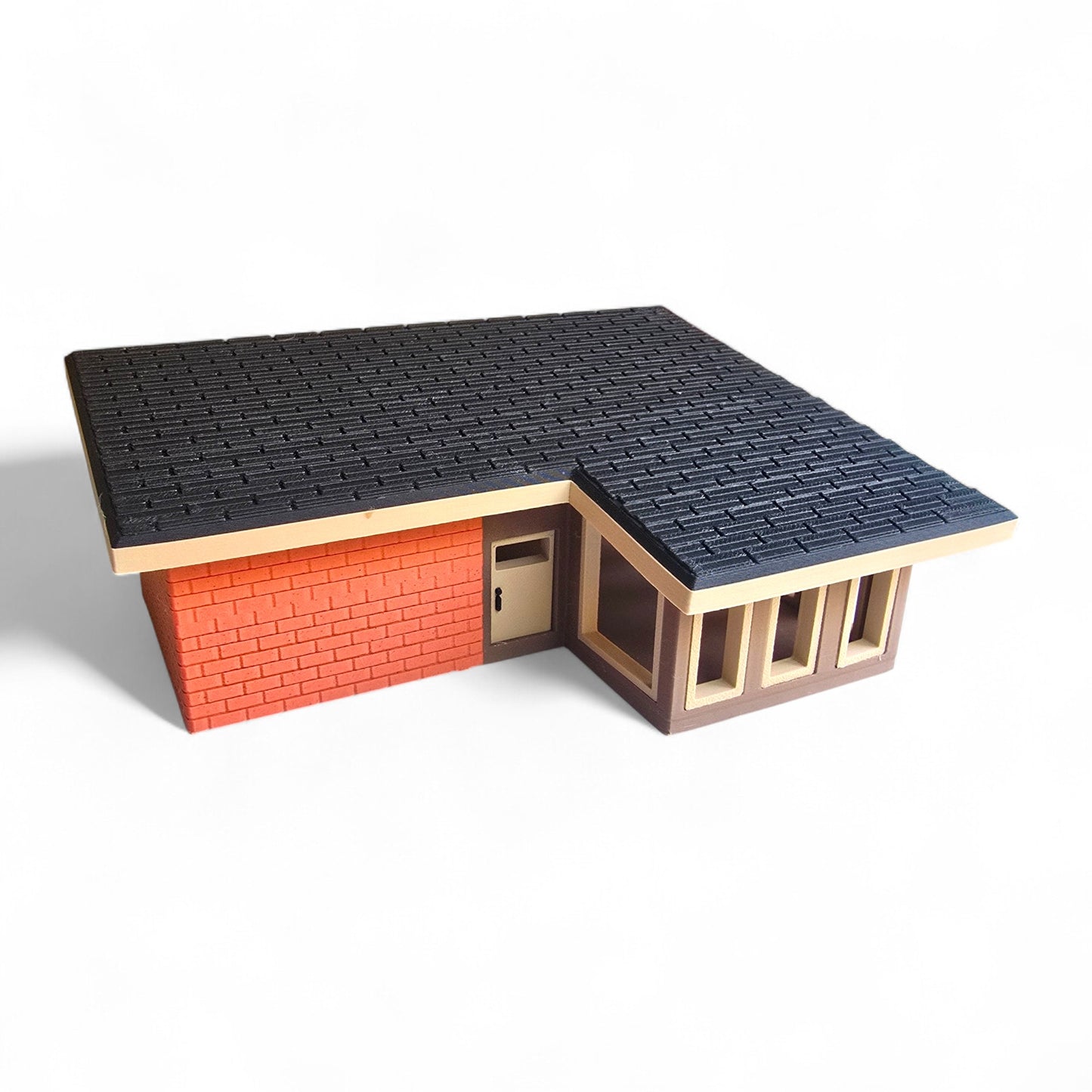 Miniature Mid Century Modern House Model The Ellsworth 1:87 Scale Diorama Display Retro