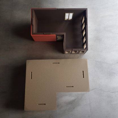 Miniature Mid Century Modern House Model The Ellsworth 1:87 Scale Diorama Display Retro