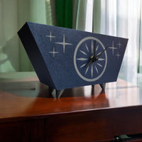 Starburst Radiant Desk Clock Mid Century Modern