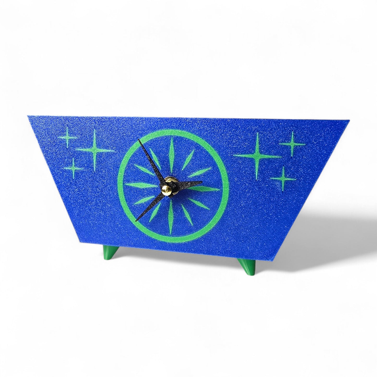 Starburst Radiant Desk Clock Mid Century Modern