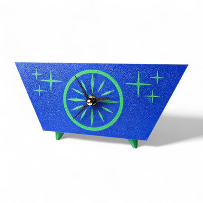 Starburst Radiant Desk Clock Mid Century Modern