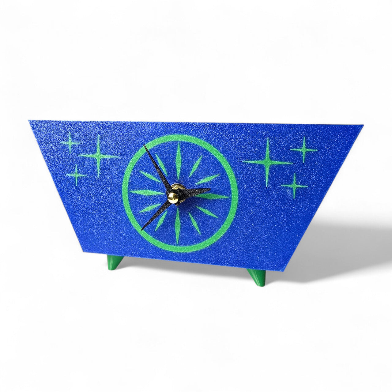 Starburst Radiant Desk Clock Mid Century Modern